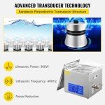 VEVOR 15L Professional Ultrasonic Cleaner with Heater