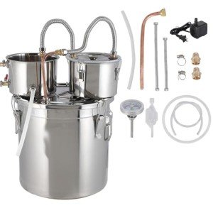 13 Gal Stainless Steel Distillery Kit with Copper Tubing