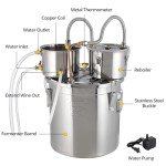 13 Gal Stainless Steel Distillery Kit with Copper Tubing