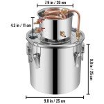 VEVOR 2 Pot Moonshine Still Distillery Kit 3 Gal