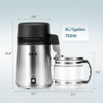 CO-Z 4L Stainless Steel Countertop Distiller Kit