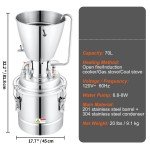 VEVOR 18Gal Home Distillery Kit – 70L Capacity