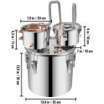 VEVOR 8Gal Home Distillery Kit with 3 Pots