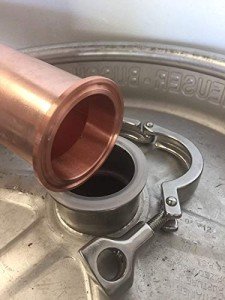 Copper Tri Clamp Adapter for 2" Pipes