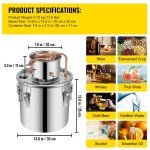 8 Gallon Stainless Steel Moonshine Distiller Kit