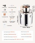 VEVOR 8 Gal Stainless Steel Moonshine Still