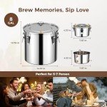 8 Gallon Moonshine Still Kit with Thumper and Condenser