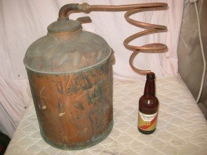 Antique Copper Moonshine Still with Coil Bundle