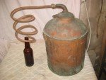Antique Copper Moonshine Still with Coil Bundle