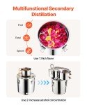 VEVOR Dual Condenser Distillation Kit with 11.4L Tank