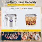 Suteck 8Gal Stainless Steel Alcohol Distillery Kit