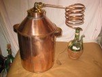 5 Gallon Copper Moonshine Still with Coil & Jug