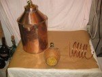 5 Gallon Copper Moonshine Still with Coil & Jug
