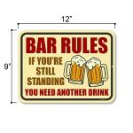 Funny Metal Bar Sign: "If You're Still Standing