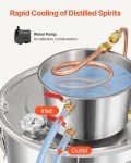 Stainless Steel 13-Gallon Distillery Kit with Thermometer