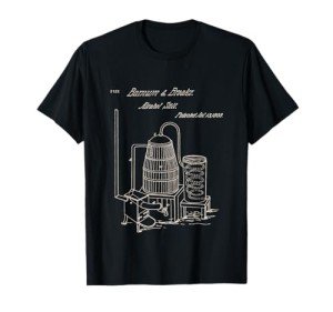 Moonshine Still Patent Blueprint Graphic Tee