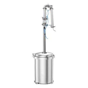 Tubular Distillation Tower with Sight Glass – 13-26 Gallon