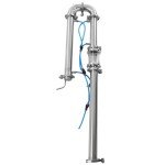 Tubular Distillation Tower with Sight Glass – 13-26 Gallon