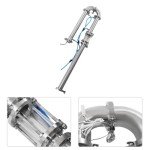 Tubular Distillation Tower with Sight Glass – 13-26 Gallon