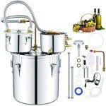 5 Gal Stainless Steel Alcohol Distiller with Thermometer