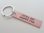 Engraved Copper Keychain for 7th Anniversary
