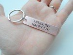 Engraved Copper Keychain for 7th Anniversary