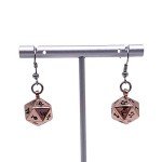 Norse Foundry Copper Still D20 Mini Earrings