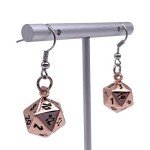 Norse Foundry Copper Still D20 Mini Earrings