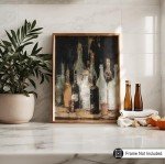 Vintage Still-Life Wine Bottle Art Poster