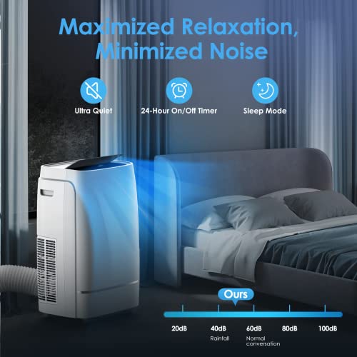 12000 BTU Portable Air Conditioner, Ultra Quiet 3-in-1