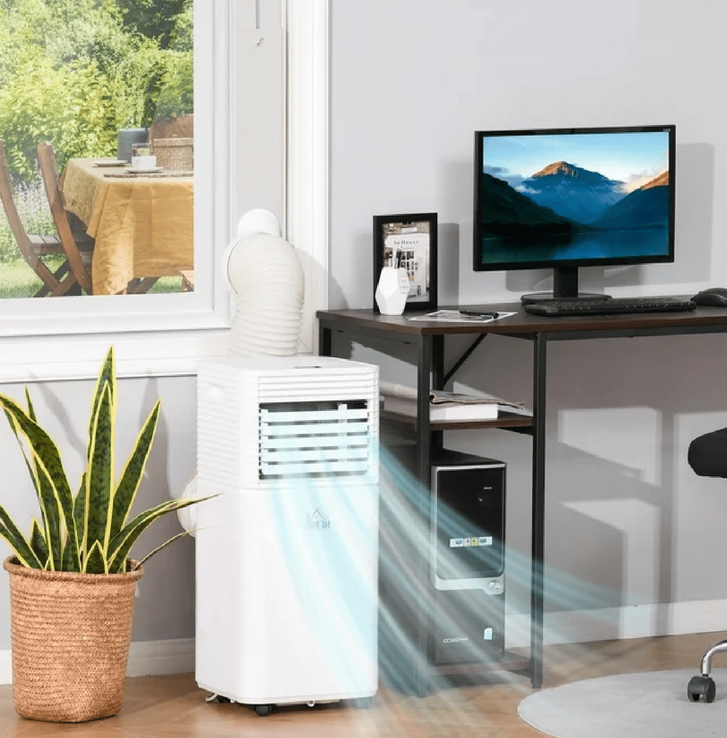 HOMCOM 7000 BTU Portable Air Conditioner - White
