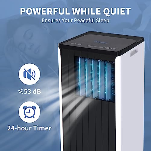 DENBIG Portable Air Conditioner, 8,000 BTU, 350 sq.ft