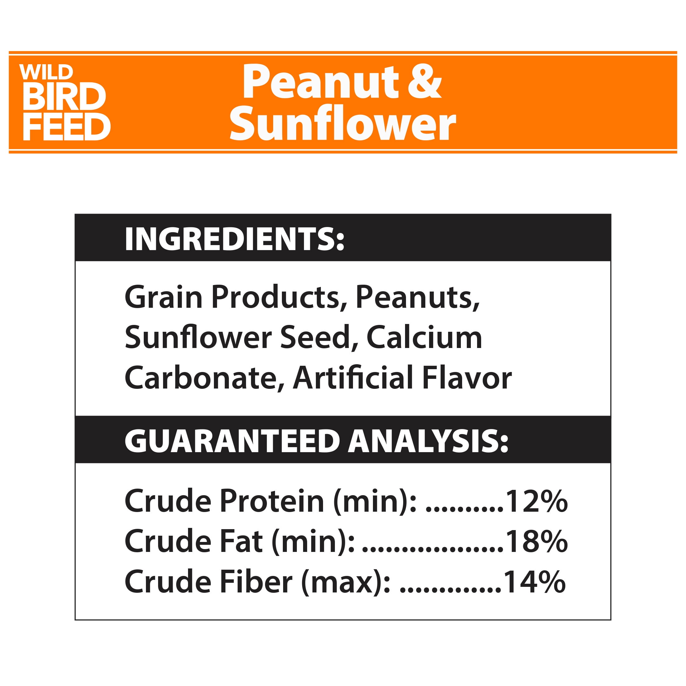 Peanut & Sunflower Wild Bird Feed, 20 lb. Bag