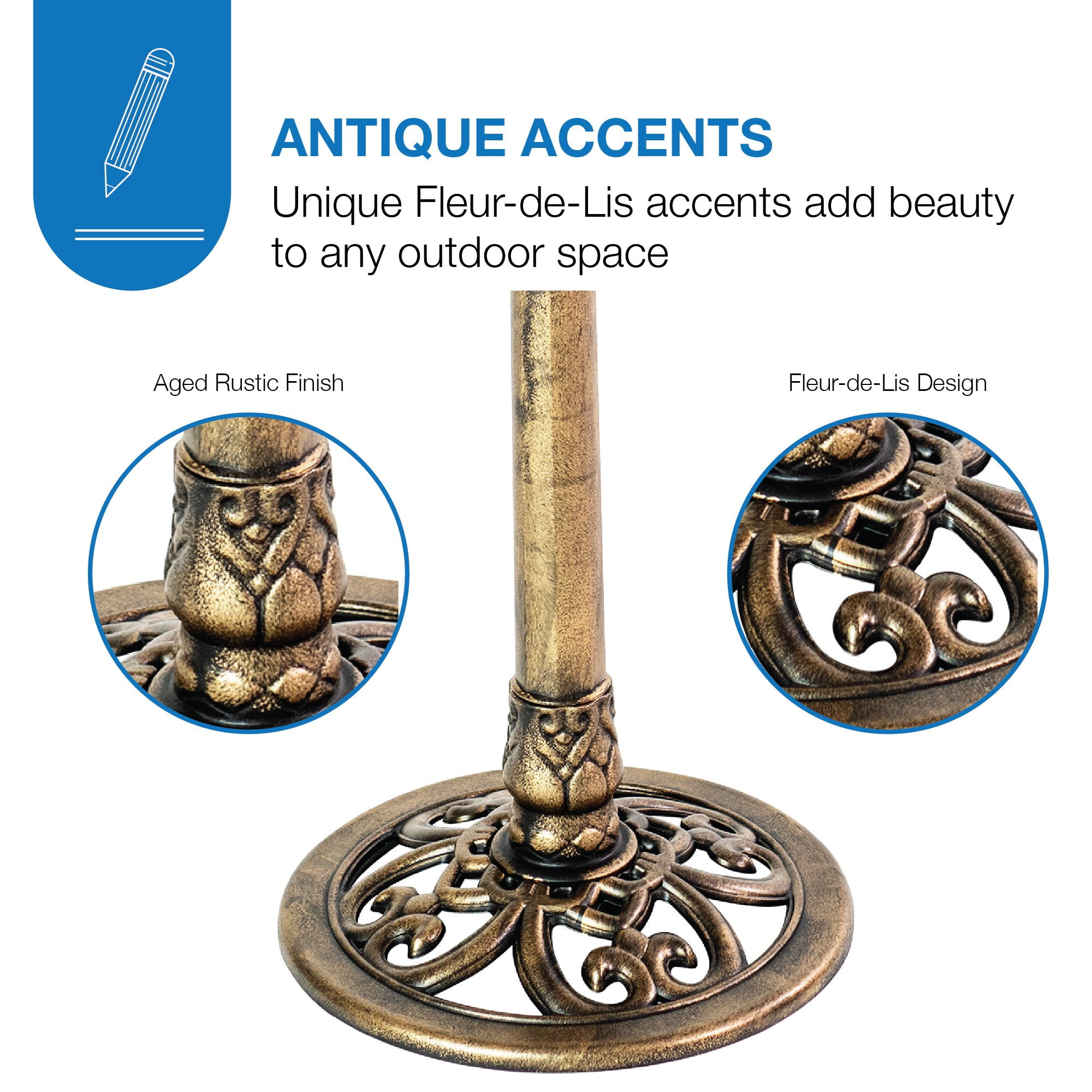 Bronze Resin Bird Bath for Patio