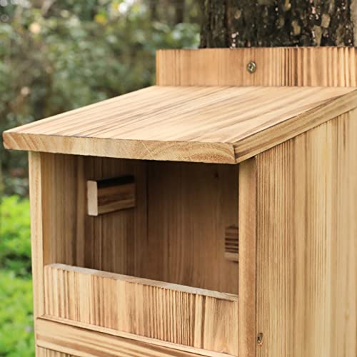 Outdoor Owl House - Rectangular Wood Nesting Box