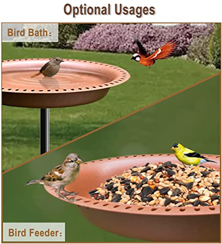 5-Prong Base Bird Bath with Metal Stake