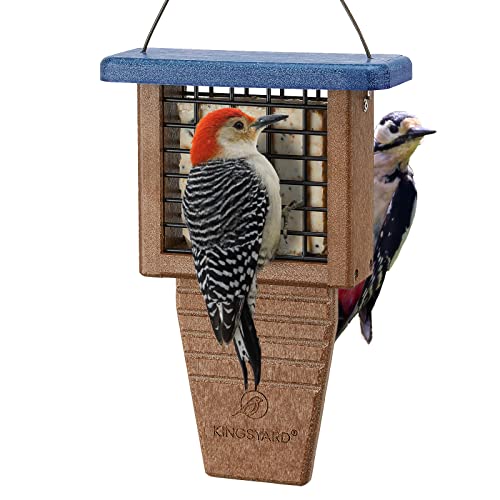 Blue Recycled Plastic Suet Bird Feeder