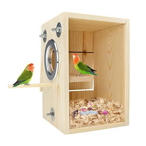 Wild Birds Wooden Breeding Nest Box for Parakeets
