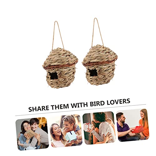 Hand Woven Hanging Roosting Pockets for Birds