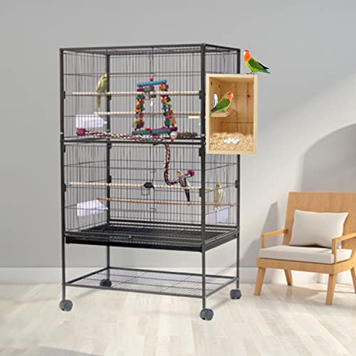 Wild Birds Wooden Breeding Nest Box for Parakeets