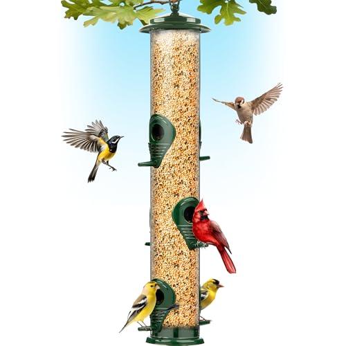 Durable 6-Port Metal Bird Feeder - Gray Bunny