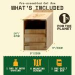 Outdoor Owl House - Real Wood, Easy-to-Hang