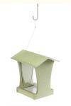 Small Hanging Platform Bird Feeder - Green Plastic