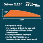 TAC Vanes 2.25" Driver Arrow Vanes | Archery Fletching for Compound & Crossbow | Durable, Lightweight, High Accuracy, White 36 Pack