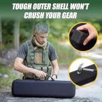 Hollowfly 23 Inch Arrow Storage Case 6 Crossbow Bolt Case Semi-rigid Construction with Notched Foam Holders Bow Carry Bag with Heavy Duty Zipper