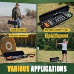 Hollowfly 23 Inch Arrow Storage Case 6 Crossbow Bolt Case Semi-rigid Construction with Notched Foam Holders Bow Carry Bag with Heavy Duty Zipper