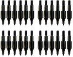 24 Steel 100 Grain Archery Field Points