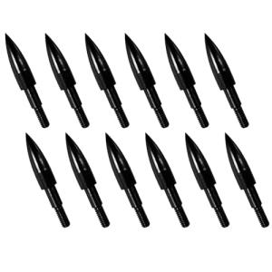12pcs Archery Arrow Tips 100/125/150/200 Grain Field Tips 5/16 Inch Screw in Bullet Points, Archery Target Crossbow Practice Tip for Arrow Recurve Bow Compound Bow, Hunting Bow Arrow Target Practice