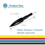 12pcs Archery Arrow Tips 100/125/150/200 Grain Field Tips 5/16 Inch Screw in Bullet Points, Archery Target Crossbow Practice Tip for Arrow Recurve Bow Compound Bow, Hunting Bow Arrow Target Practice