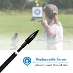 12pcs Archery Arrow Tips 100/125/150/200 Grain Field Tips 5/16 Inch Screw in Bullet Points, Archery Target Crossbow Practice Tip for Arrow Recurve Bow Compound Bow, Hunting Bow Arrow Target Practice